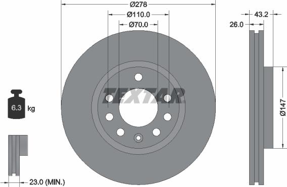 Textar 92156400 - Discofreno autozon.pro