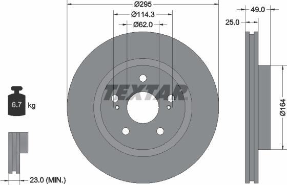 Textar 92156500 - Discofreno autozon.pro