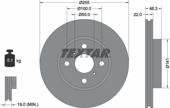 Textar 92156100 - Discofreno autozon.pro