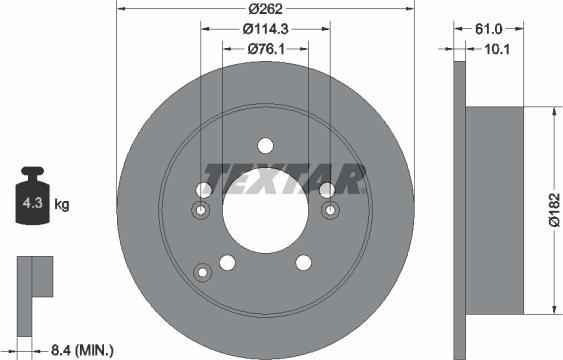 Textar 92156800 - Discofreno autozon.pro