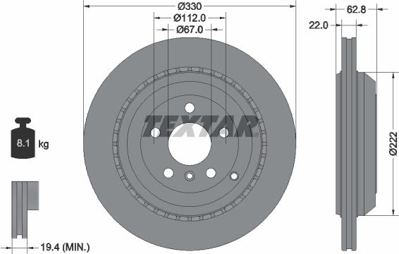 Textar 92150905 - Discofreno autozon.pro