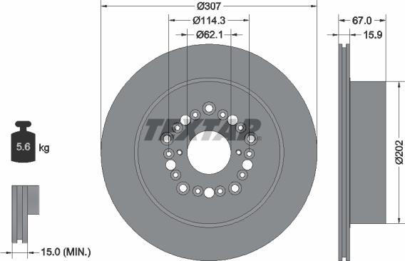 Textar 92150400 - Discofreno autozon.pro