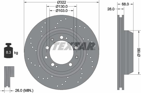 Textar 92150100 - Discofreno autozon.pro