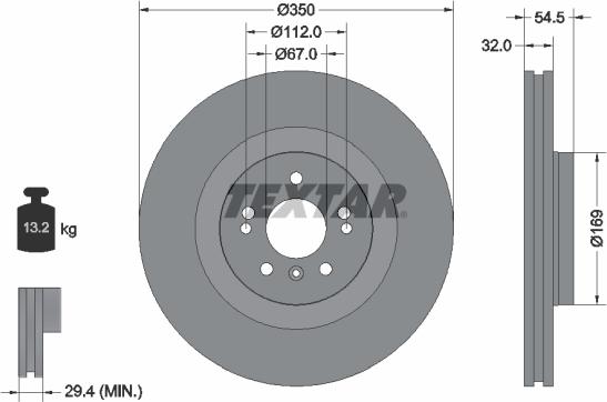 Textar 92150700 - Discofreno autozon.pro