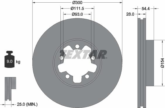 Textar 92151900 - Discofreno autozon.pro