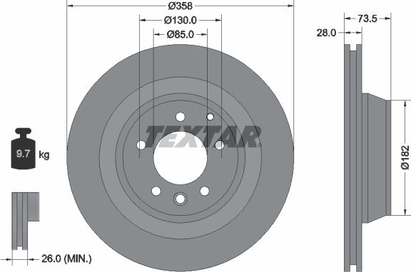 Textar 92151405 - Discofreno autozon.pro