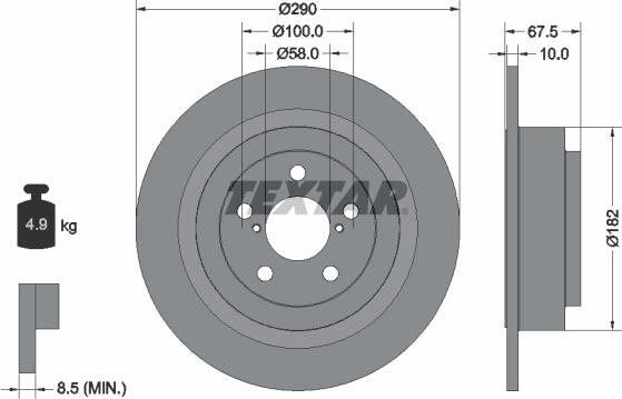 Textar 92158800 - Discofreno autozon.pro