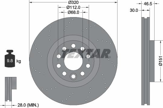 Textar 92158305 - Discofreno autozon.pro