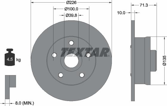 Textar 92153800 - Discofreno autozon.pro