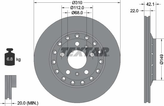 Textar 92152300 - Discofreno autozon.pro