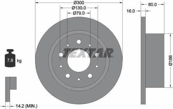 Textar 92157600 - Discofreno autozon.pro