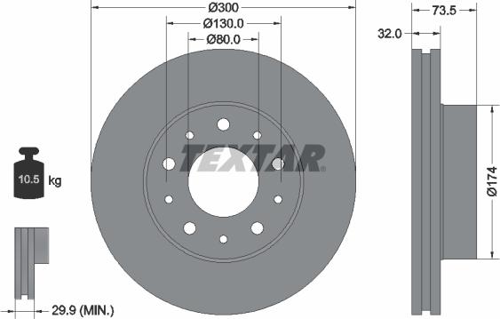 Textar 92157305 - Discofreno autozon.pro