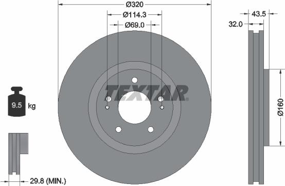 Textar 92169903 - Discofreno autozon.pro