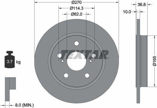 Textar 92164000 - Discofreno autozon.pro