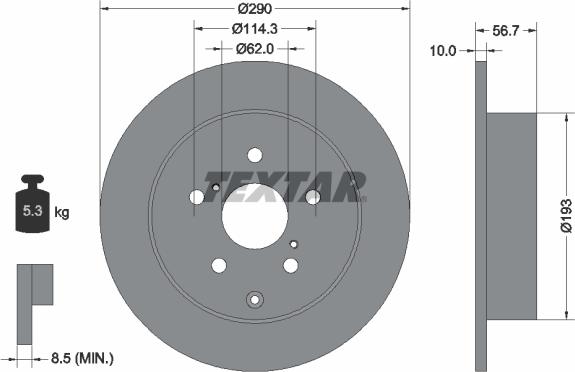 Textar 92164800 - Discofreno autozon.pro