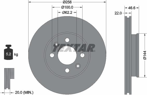 Textar 92164700 - Discofreno autozon.pro