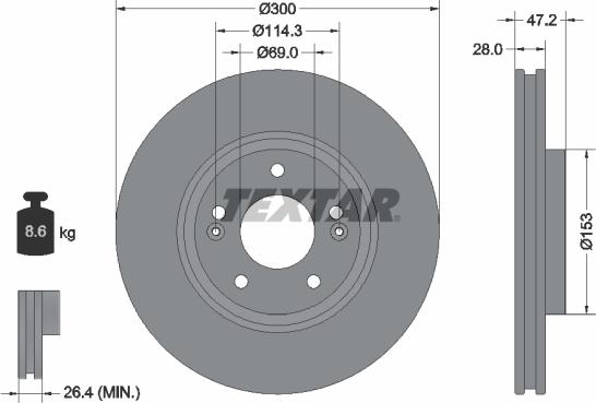 Textar 92166500 - Discofreno autozon.pro