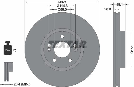 Textar 92166003 - Discofreno autozon.pro