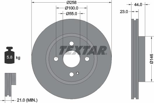 Textar 92166800 - Discofreno autozon.pro