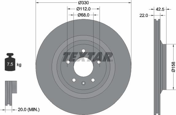 Textar 92160403 - Discofreno autozon.pro