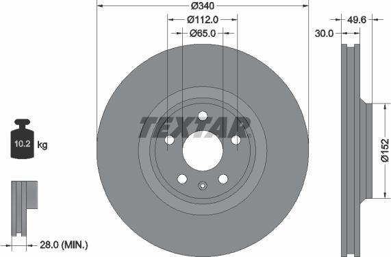 Textar 92160503 - Discofreno autozon.pro