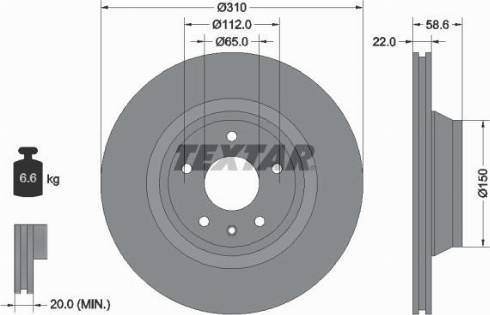 Textar 92160600 - Discofreno autozon.pro