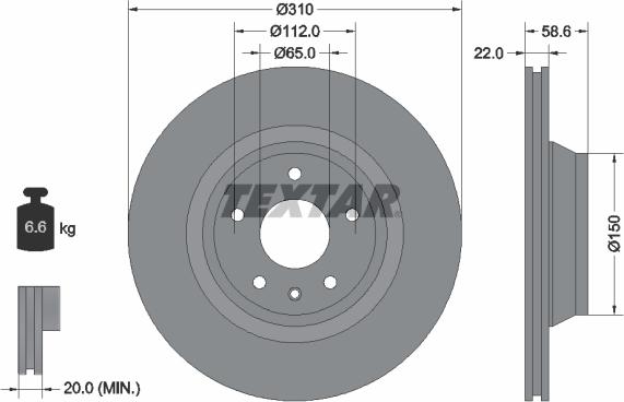 Textar 92160603 - Discofreno autozon.pro