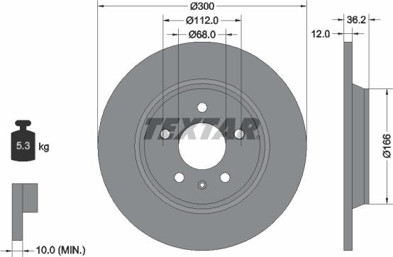 Textar 92160100 - Discofreno autozon.pro