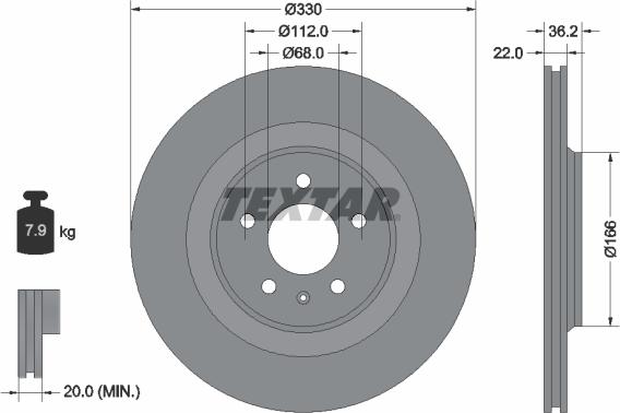 Textar 92160305 - Discofreno autozon.pro