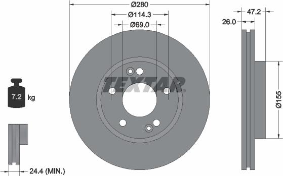 Textar 92161605 - Discofreno autozon.pro