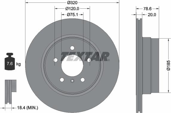 Textar 92161103 - Discofreno autozon.pro