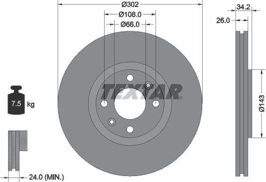 Textar 92168500 - Discofreno autozon.pro