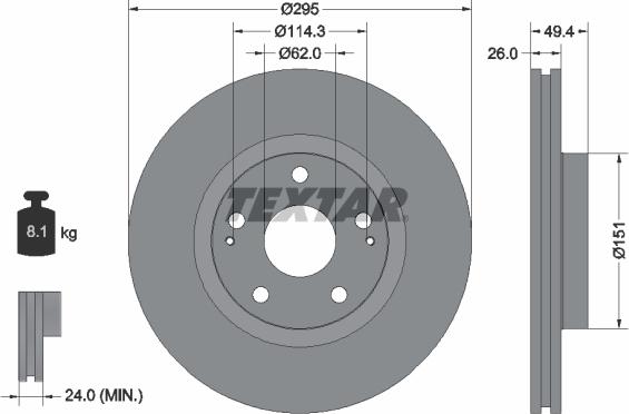 Textar 92168003 - Discofreno autozon.pro