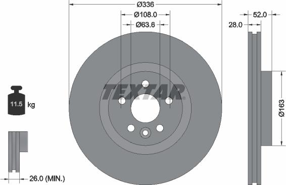 Textar 92168200 - Discofreno autozon.pro