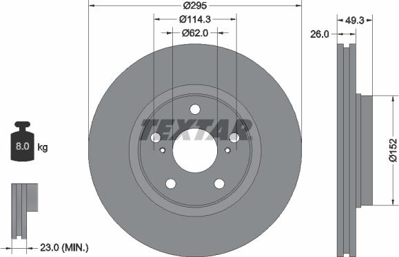 Textar 92163900 - Discofreno autozon.pro