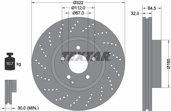 Textar 92163403 - Discofreno autozon.pro