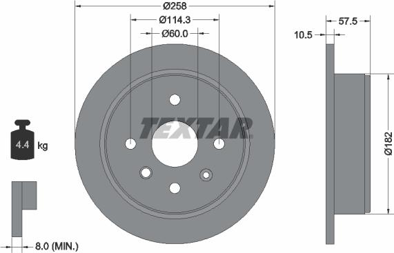 Textar 92163000 - Discofreno autozon.pro