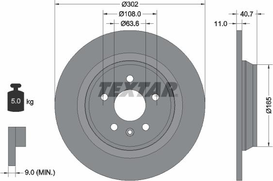 Textar 92162905 - Discofreno autozon.pro