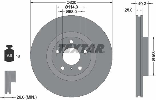 Textar 92162400 - Discofreno autozon.pro