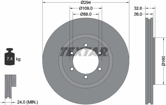 Textar 92162600 - Discofreno autozon.pro