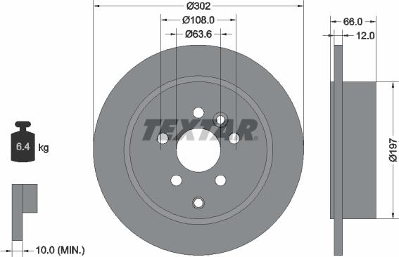 Textar 92162700 - Discofreno autozon.pro