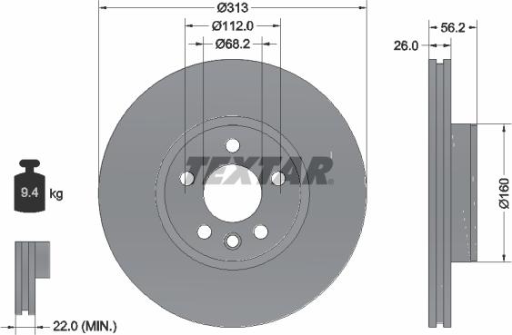 Textar 92109900 - Discofreno autozon.pro