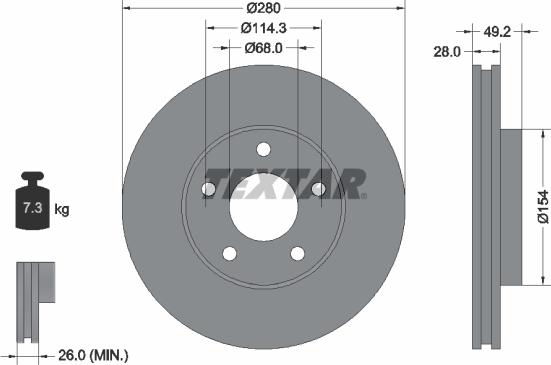 Textar 92109400 - Discofreno autozon.pro