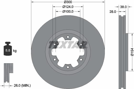 Textar 92109500 - Discofreno autozon.pro