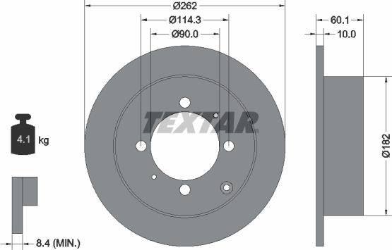 Textar 92104000 - Discofreno autozon.pro