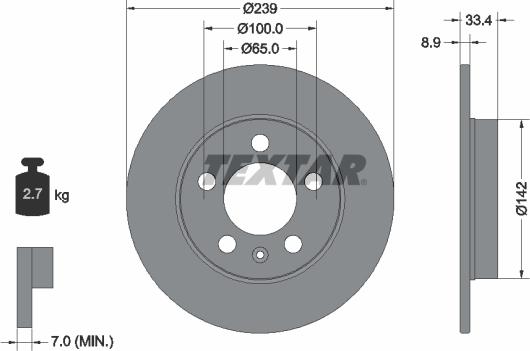 Textar 92105803 - Discofreno autozon.pro