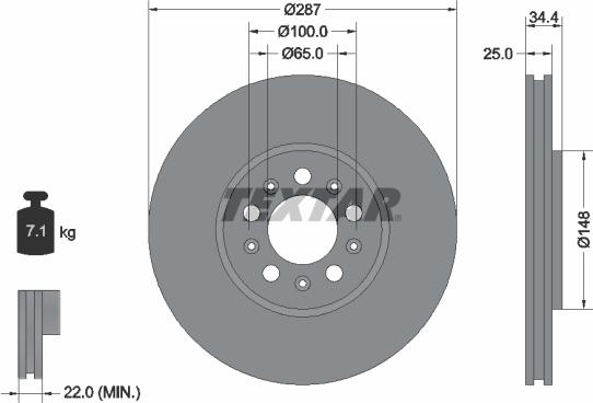 Textar 92106605 - Discofreno autozon.pro