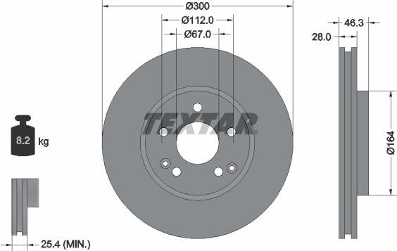 Textar 92106005 - Discofreno autozon.pro