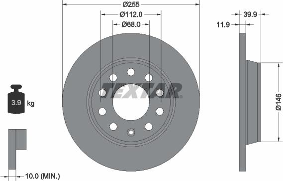 Textar 92106305 - Discofreno autozon.pro