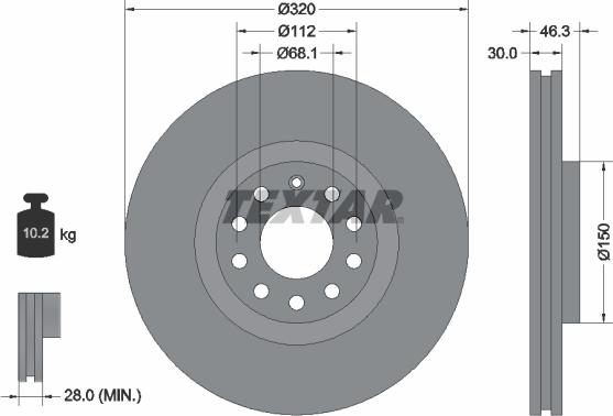 Textar 92106705 - Discofreno autozon.pro